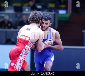 Roma, Italien. 16 Jan, 2020. Roma, Italien, 16. Jan 2020, Mohamed elsayed (egitto) während 1 Ã'Â° Ranking Reihe internationale Turnier - Tag 2 - Ringen - Credit: LM/Luigi Mariani Credit: Luigi Mariani/LPS/ZUMA Draht/Alamy leben Nachrichten Stockfoto