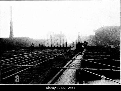 Der lokale Verbesserungen: Die Stadt Chicago. Größte Double Deck Klappbrücke in der Welt; zu konstruieren es 3.500 Tonnen Stahl, 3.200 Tonnen Gegengewicht; 500 Tonnen Maschinen und vier 100 H. S. Motoren, über diese Brücke zu betreiben. 6. Stockfoto