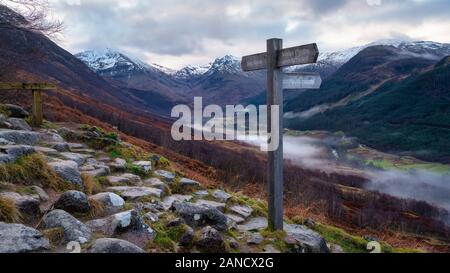 Der Bergweg bis Ben Nevis Stockfoto