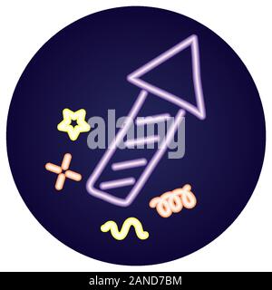 Explosives isoliertes Symbol für Feuerwerkraketen Stock Vektor