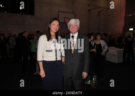 Winfried Stöcker und Ehefrau Lei Zhu beim Neujahrsempfang der Stadt Görlitz in der Schenckendorff-Turnhalle in Görlitz am 16.01.2020 Stockfoto