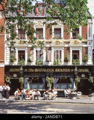 Die Sherlock Holmes Pub, der Northumberland Street, St James, Westminster, London, England, Vereinigtes Königreich Stockfoto