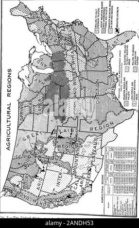 Eine grafische Übersicht der amerikanischen Landwirtschaft, die sich weitgehend auf die Volkszählung von 1920... . (Bild vergleichen. 2 mit Feigen. 118 bis 120.) Informationen zur Farm, einschließlich Traktoren, Auto-mobiles, Wasser in das Haus, und Telefone, wurde collectedby der Volkszählung im Jahre 1920 zum ersten Mal. Traktoren sind gefunden mostlyin den Corn Belt, und der Sommerweizen, Great Plains, und SouthPacific Eegions. Über ein Drittel der Autos sind in der CornBelt, wo eine halbe bis drei Viertel der Betriebe solche ve-Fahrzeuge. Wasser hat geleitet. in die Häuser meistens im Heu andPasture Eegion, es Stockfoto