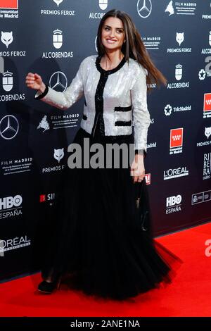 Madrid, Spanien. 16 Jan, 2020. Penelope Cruz am 2020 Feroz Auszeichnungen bei den Alcobendas Auditorium in Alcobendas, Spanien am 16. Januar 2020. Credit: Jimmy Olsen/Medien Punch *** Keine Spanien***/Alamy leben Nachrichten Stockfoto