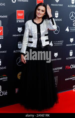 Madrid, Spanien. 16 Jan, 2020. Penelope Cruz am 2020 Feroz Auszeichnungen bei den Alcobendas Auditorium in Alcobendas, Spanien am 16. Januar 2020. Credit: Jimmy Olsen/Medien Punch *** Keine Spanien***/Alamy leben Nachrichten Stockfoto