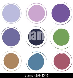 Farbe Bold Stempel Set, 01. Stock Vektor