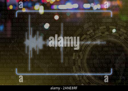 Männliche Hacker in der Haube mit einem Mobiltelefon, Diebstahl Ihrer persönlichen Daten f Stockfoto