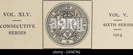 Amtsblatt der königlichen Gesellschaft von Antiquaries in Irland. DUBLIN GEDRUCKT VON JOHN FALCONER 53 obere SACKVILLE STREETFOR DIE GESELLSCHAFT 1916 [ALLE RECHTE VORBEHALTEN] k. Öffentliche Bibliothek Im: CoUN ([L möchten es deutlich zu verstehen, dass Sie donot halten sich verantwortlich für die Aussagen und opinionscontained in den Zeitungen lesen, die auf den Tagungen der Gesellschaft, andhere gedruckt, außer soweit Nr. 26 der Allgemeinen Regeln des theSociety erstreckt. Vorwort Der vorliegende Band stellt eine gute Illustration des thevariety des societys Interesse. In den prähistorischen Aufmerksamkeit Antiquitäten kann calledto werden die Co Stockfoto