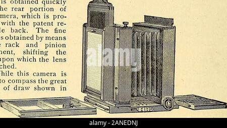 Ein Handbuch der fotografischen Chemie, Theoretische und Praktische. entwickelt an der Amerikanischen OpticalCo. s Faktor) ^ PREIS LISTE, einschließlich CanvasCase für Kamera und einem Inhaber, wlih Patent vo Folien. 6 Ich &Lt;x8i &Lt;Größe. ... $ 53 50 SxlO sfze 58 00. Stockfoto
