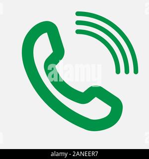 Grüne Telefon Rohr Symbol. Rufen mich die Antwort auf das Symbol. Stock Vektor