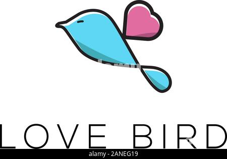 Liebe vogel Logo lieferbar, Tierpflege logo Inspiration Stock Vektor