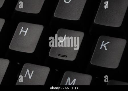 Für die einen schwarz computer Tastatur. Stockfoto
