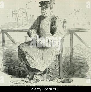 L'Illustration: Journal universel. : Loiilo ces Industriels sans bou-tique, sans propriétaire etsans Livre-Journal, envoie sonlils au Collège, Marie sa filleà Un grand Metier, et Aura - satombe au Père Lachaise, sur le territoire des Reichtums. Les ceux le nOtres (Vignetten) sind plus modestes; ilsnont que la richesse du Pittoresque. Le Premier, laveugledu Pont-des-Arts, cumule deux Berufe gießen remplacerles Yeux qui lui Mann (] uent; il Fabrique des rhaussons etchante à la Romance ladresse des âmes charitables. Auf nolui connaît Pas de chien, il Nr. sait pas jouer de la Klarinette, deux Parti Stockfoto