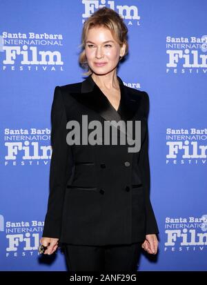 Santa Barbara, CA - Jan 16, 2020: Renee Zellweger nimmt die Amerikanische Riviera Award ehrt Renee Zellweger während der 35Th Santa Barbara Internatio Stockfoto