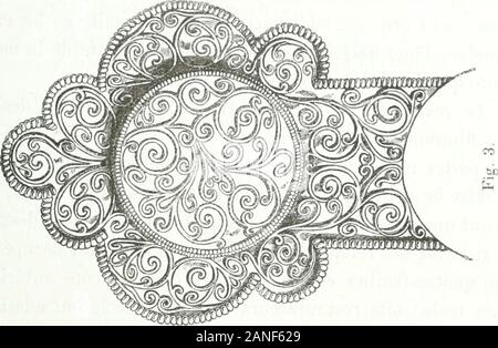 Revue de l'art Chrétien. ) Hir lange, quentourent Quatre ou cinq Perles orien - Geschichten, enchâssées dans le filigrane (Abb. 2). Les améthystes. Stockfoto