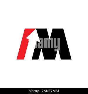 Schnell wachsende Pfeil Nach oben Erste M Lettermark Vektor Symbol Grafik logo Icon Design Vorlage Stock Vektor