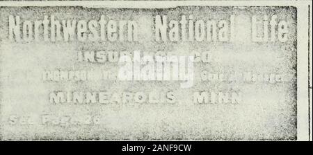Minnesota, North und South Dakota und Montana Ortsverzeichnis und Branchenverzeichnis. ?^ PERSONALACCiOENT, Gesundheit, DAMPF EINE!^ D ALLKiNDS OFLIABILITYINSURA!" CE-mm FORKSand FARGO, "0. (JAKOTA Siehe Adv. Pagi 22 Robinson k Gary Co. litt. ^^^ ST, Paul, 4. und Wacouta Sts., Minn. Pumpen, Miilppiies, Beiting, Verpackung andMachine Shop liefert. 14 SS Wadena^ MINNESOTA STATE ORTSVERZEICHNIS. Wadena. Stockfoto