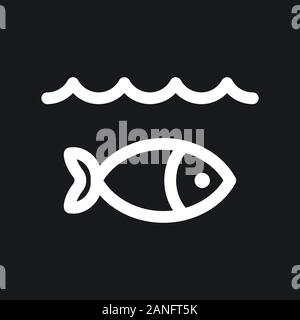 Fisch Symbol, Vector Illustration für Design Stock Vektor