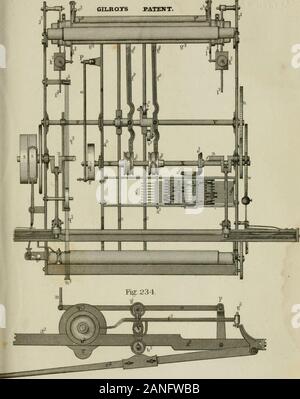 Die Kunst des Webens, von Hand und durch Macht, mit einem einleitenden Konto von seinem Aufstieg und Fortschritt in den alten und modernen Zeiten. Ich. Abb.: 233.. Stockfoto