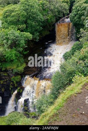 Lealt fällt in der Nähe von Staffin auf trotternish Küste, Isle of Skye, Schottland Stockfoto