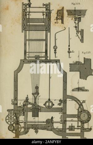 Die Kunst des Webens, von Hand und durch Macht, mit einem einleitenden Konto von seinem Aufstieg und Fortschritt in Antike und Neuzeit. Ich Y2 S. 220.. Fia 2 22. Stockfoto