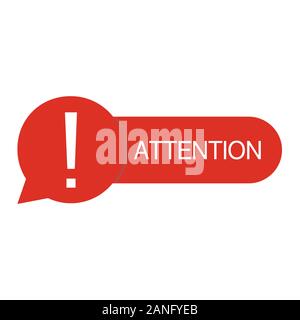 Bitte beachten Sie, Abzeichen oder Banner Vektor mit Aufmerksamkeit street sign Symbol.eps 10. Stock Vektor