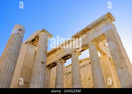 Parthenon, die berühmten antiken Tempel auf der Akropolis von Athen, Griechenland Stockfoto