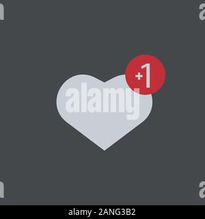 Benachrichtigung wie Symbol. Soziales Netzwerk Symbol der App. Vector Illustration Stock Vektor