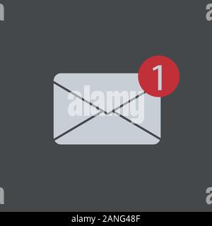 Mail Briefsymbol im flachen Stil. E-Vektor Illustration auf isolierte Hintergrund. Mailbox e-mail Geschäftskonzept. Stock Vektor