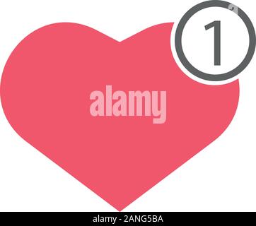 Soziale Medien wie Symbol, Herz in Sprechblasen, Vector Illustration. Vector Illustration Stock Vektor