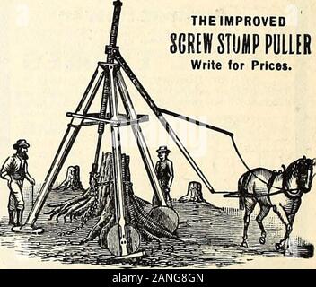 Südliche Pflanzmaschine: Praktische und progressiven Landwirtschaft, Gartenbau, Trucking, live Stock und dem Kamin gewidmet. Die verbesserte Schraube STOPPEN ABZIEHER Schreiben für Preise.. Chamberlin Mfg. Co., Olean, N. Y" U. 8. A. HERCULES STUMPF ABZIEHER Stockfoto
