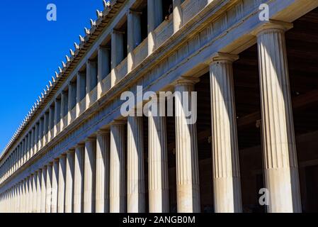 Stoa des Attalos auf der Agora von Athen in Athen, Griechenland Stockfoto