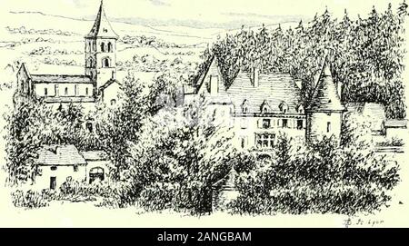 Nouvelle histoire de Lyon et des Provinzen de Lyonnais, Forez, Beaujolais, Franc-Lyonnais et Dombes. auf aperçoit au-dessous et qui La remplacé au v Siècle, est le Château duBanchet. Il vient dêtre restauré avec beaucoup de Goût, dans le Style de Son époque, par les Soins de Son propriétaire, un Lyonnais, maire de Châteauneuf, M. Paul Gen-Seele, (ils de Notre célèbre Chirurgien. Au zweiten Plan, auf léglise qui distingue aété décrite et reproduite par M. Félix Thiollier dans son Beau livre sur VArt romanà Cliarlieu el en Brionnais (Montbrison, 1893, in-40). Comte de Forez, le chargea, par lettres Stockfoto