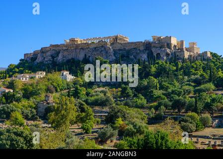 Akropolis von Athen, einer alten Zitadelle in Athen, Griechenland Stockfoto