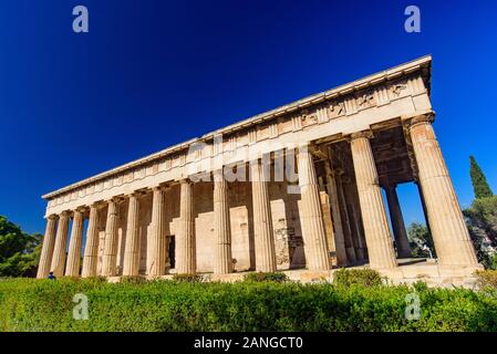 Tempel des Hephaistos (hephaisteion), ein griechischer Tempel in der Agora von Athen in Athen, Griechenland Stockfoto