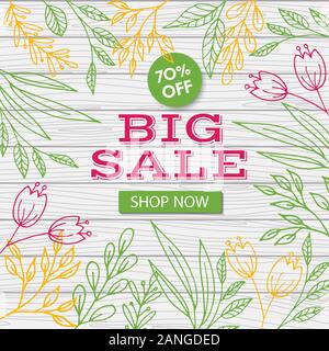 Big Verkauf banner Vorlage. Vektor rabatt Flyer Stock Vektor