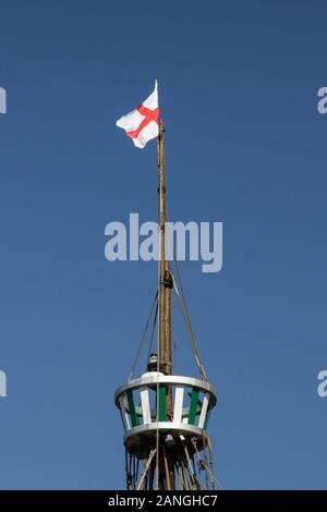 BRISTOL, Großbritannien - 8 April 2019. Bunting über die SS Great Britain ist ein Museum Schiff und ehemaligen Passagier Steamship, Abgeschlossen 1845, entworfen von Isambard Kin Stockfoto