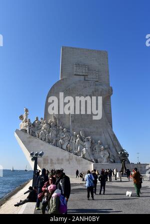 Denkmal für die Entdeckungen (Padrao dos Descobrimentos), Avenida de Brasilia, Lissabon, Portugal Stockfoto