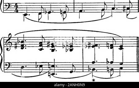 Moderne Harmonie, seine Erklärung und Anwendung.li/., j^-fj ^ ii! f#^ Ex.96. WAGNER, Siegfried. Prelude, Act III. Jirtrii ^i^Orch. Jff. In gewisser Weise, die tonalen Skala ist in der semi-tonale, und seine Erklärung als Arpeggio in den normalen scaleTonal Skala°^ zwölf Halbtöne ist wahrscheinlich eine der richestincluded in Nähte noch verbleibenden erarbeitet werden. Wo ist theDuodecuple. Komponist, die für alle tremendousthings mit der verminderten Septakkord durchgeführt von J. S. Bach? Natürlich, falsche Beziehungen kann in diesem System vorhanden sein wird, und bitteauf folgendes Beispiel, das ist ein gutes Beispiel für Stockfoto