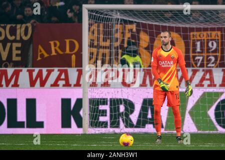 Pau Lopez Sabata (Roma) Während der Italienischen 'Tim Cup' Match zwischen Parma 0-2 Roma auf Ennio Tardini Stadium am 16 Januar, 2020 in Parma, Italien. (Foto von Maurizio Borsari/LBA) Stockfoto