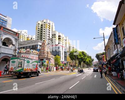 Singapur, Singapur - 26 Februar 2016: Sri Veeramakaliamman Tempel Stockfoto