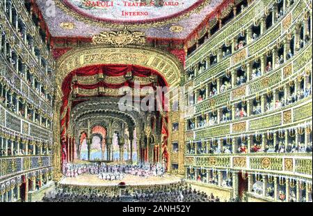 TEATRO di SAN CARLO, Neapel, um 1900 Stockfoto