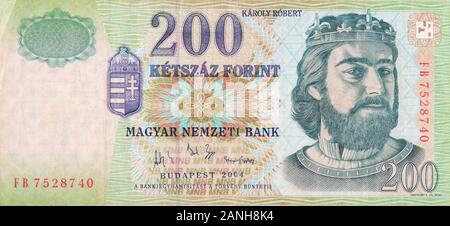 König Robert Portrait auf Ungarn 1000 Forint Banknote 2006 close up Fragment Stockfoto