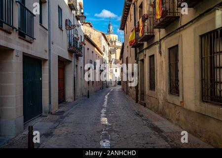 Mittelalterliche Stadt Straßen in Segovia, Spanien Stockfoto