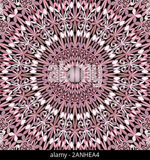 Rosa abstrakte Blumengarten mandala Tapete - Heilige Geometrie Vector Illustration Stock Vektor