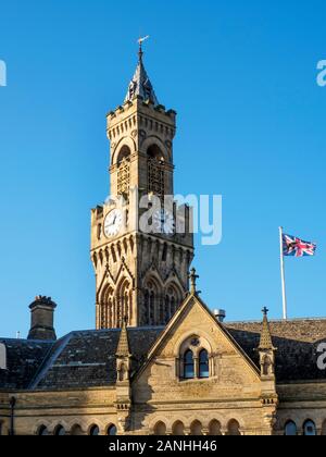 Die 200 ft Toskanischen Stil Campanile Turm bei Bradford City Hall Bradford, West Yorkshire England Stockfoto