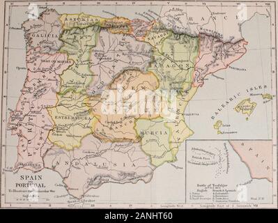 Wellington, Soldat und Staatsmann, und der Wiederbelebung der militärischen Macht von England. Längengrad West 0 Longjttaae Osten o £ 3 Greenwich VII York. GUPuttutnCs Söhne, London? NcM York Stockfoto