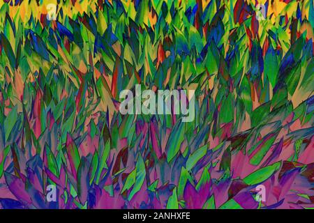 Schöne bunte tropische Blätter Hintergrund. Sommer Konzept. Afrika, Insel Sansibar. Ti Anlage oder Cordyline Fruticosa Blätter, farbenfrohen exotischen Pflanzen. Stockfoto