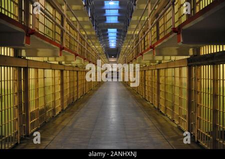 In der Dämmerung im Gefängnis von Alcatraz. Stockfoto