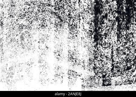 Abstrakte monochrome Rasterungsmuster. Weiche dynamische Linien. Vector Illustration mit Punkten Stock Vektor